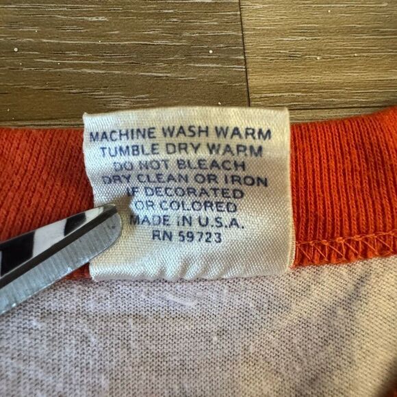 Vintage Denver Broncos 1986 AFC Champions Super Bowl Orange & White Size Large - Picture 7 of 10